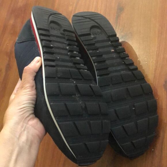 BOSS Hugo Boss mixed material trainers Leather suede nylon size 42 (9) - Picture 7 of 7